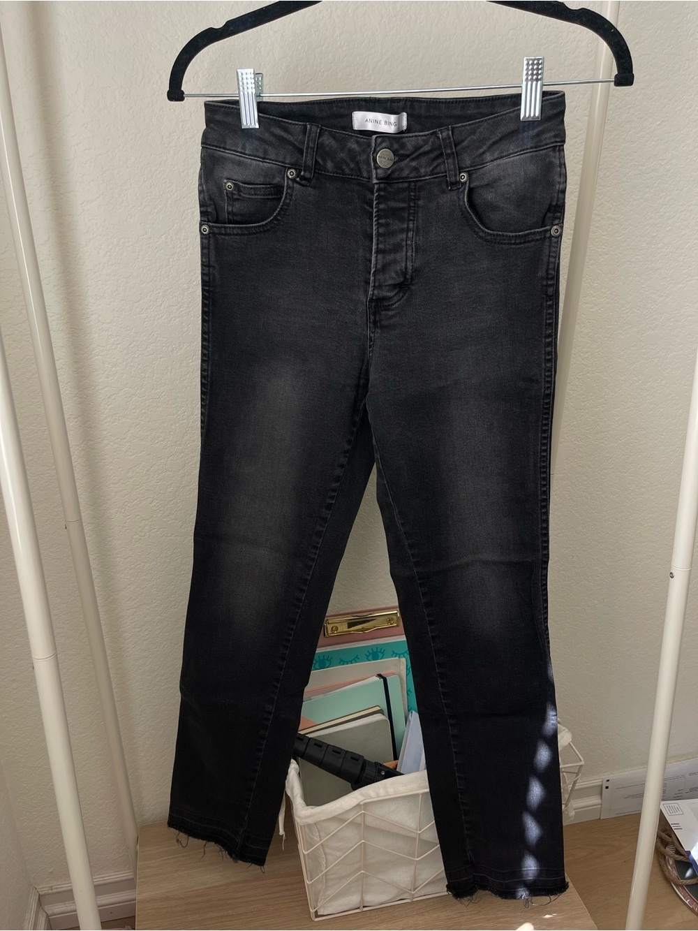 Anine Bing Vintage Black Skinny Jeans Size 25